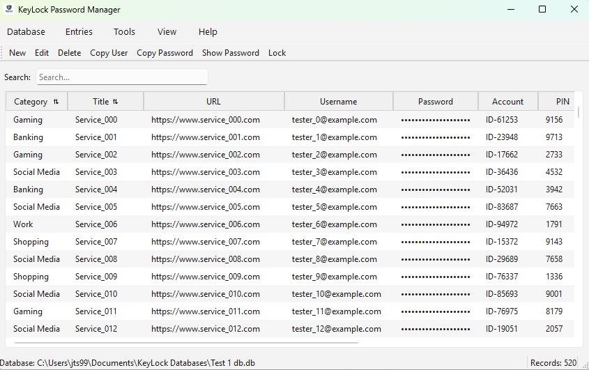Main Dashboard Screen